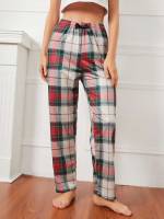 Tartan Casual Bow Women Sleepwear 8829