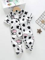 Contrast Binding Cartoon Cute Kids Underwear  Sleepwear 4988