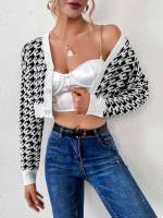  Crop V neck Women Cardigans 3362