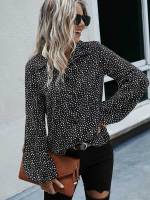  Regular Fit Long Sleeve Button Front Women Tops, Blouses  Tee 970