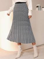  Houndstooth Long Women Clothing 3132