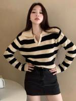 Regular Regular Fit Striped Women Sweaters 3516