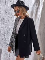  Long Sleeve Long Black and White Women Suits 8936