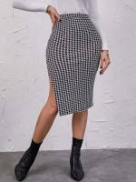 Houndstooth  Midi Women Bottoms 194