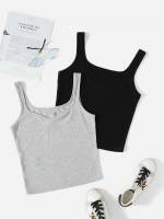 Crop Casual Regular Fit Women Tank Tops  Camis 487