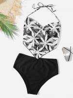  Halter Plants Plus Size Swimwear 920