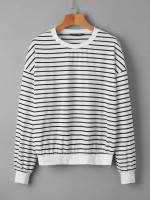 Round Neck Long Sleeve Regular Plus Size Sweatshirts 481