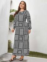 Modest Regular Fit Long Sleeve Plus Size Dresses 994