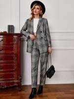 Long Sleeve Preppy Regular Fit Women Suits 1205