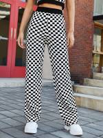 Black and White Regular Fit  Women Clothing 7605