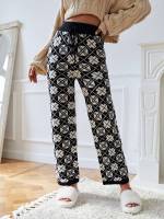 Geometric Long  Women Sweater Pants 6987