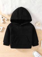 Black Casual Long Sleeve Pocket Baby  Mom 9860