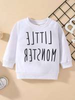  Regular Fit Round Neck Letter Baby Clothing 5996