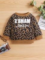 Long Sleeve Round Neck Casual Baby  Mom 55