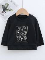 Black Long Sleeve Casual Regular Fit Baby Clothing 4962