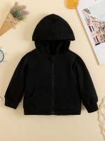 Hooded Zipper Black Baby  Mom 3948