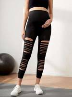 Cropped Criss Cross Black Baby  Mom 9672