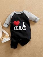  Long Sleeve Letter Round Neck Baby Clothing 2437