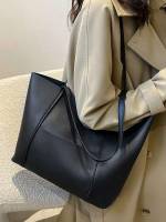  Black Plain Women Tote Bags 2434