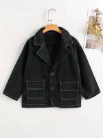  Regular Lapel Pocket Boys Denim Jackets  Coats 918