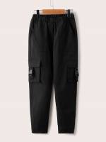  Pocket Black Boys Pants 9824