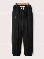 Regular Fit Letter Pocket Boys Sweatpants 1882