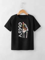  Letter Round Neck Kids Clothing 4060