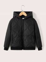  Black Hooded Casual Kids Clothing 7960