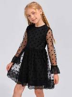 Black Glamorous Short Long Sleeve Girls Clothing 569