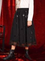 Black Dressy Long Girls Clothing 2374