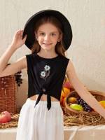 Regular Fit Black Casual Kids Clothing 6971