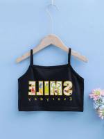  Crop Letter Black Girls Tank Tops  Camis 6101