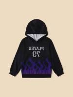 Letter Regular Hooded Girls Clothing 6661