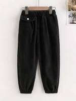 Plain Black Long Girls Denim 5965