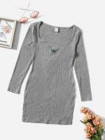 Long Sleeve Scoop Neck Butterfly Dressy Girls Dresses 1