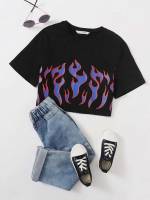 Regular Fit Casual Black Girls Clothing 506