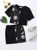 Galaxy Black Slim Fit Girls Clothing 3628