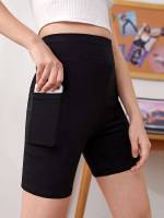  Black Pocket Short Girls Bottoms 9922