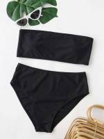  Plain Bandeau Girls Beachwear 583