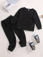 Casual Round Neck Regular Fit Toddler Boys Clothing 4197