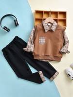  Pocket Casual Plaid Toddler Boys Clothing 9826