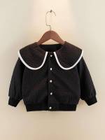 Peter Pan Collar Regular Cute Toddler Girls Outerwear 8983