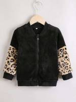 Regular Casual Leopard Black Toddler Girls Clothing 914