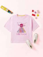 Casual  Round Neck Toddler Girls Clothing 3410