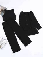 Casual Long Sleeve Button Regular Fit Kids Clothing 4342