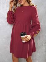 Floral Boho Embroidery Round Neck Baby  Mom 692