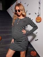  Black Striped Maternity 148