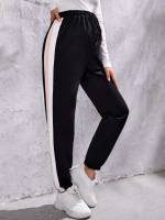  Regular Fit Cropped Striped Maternity Pants 2534