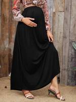  Black Maxi Plain Maternity 992