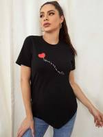  Round Neck Heart Maternity 8259